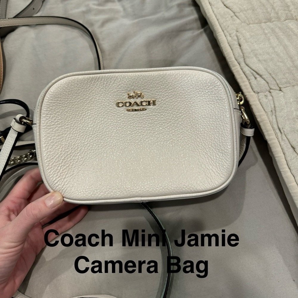 Coach mini Jamie camera Bag- white